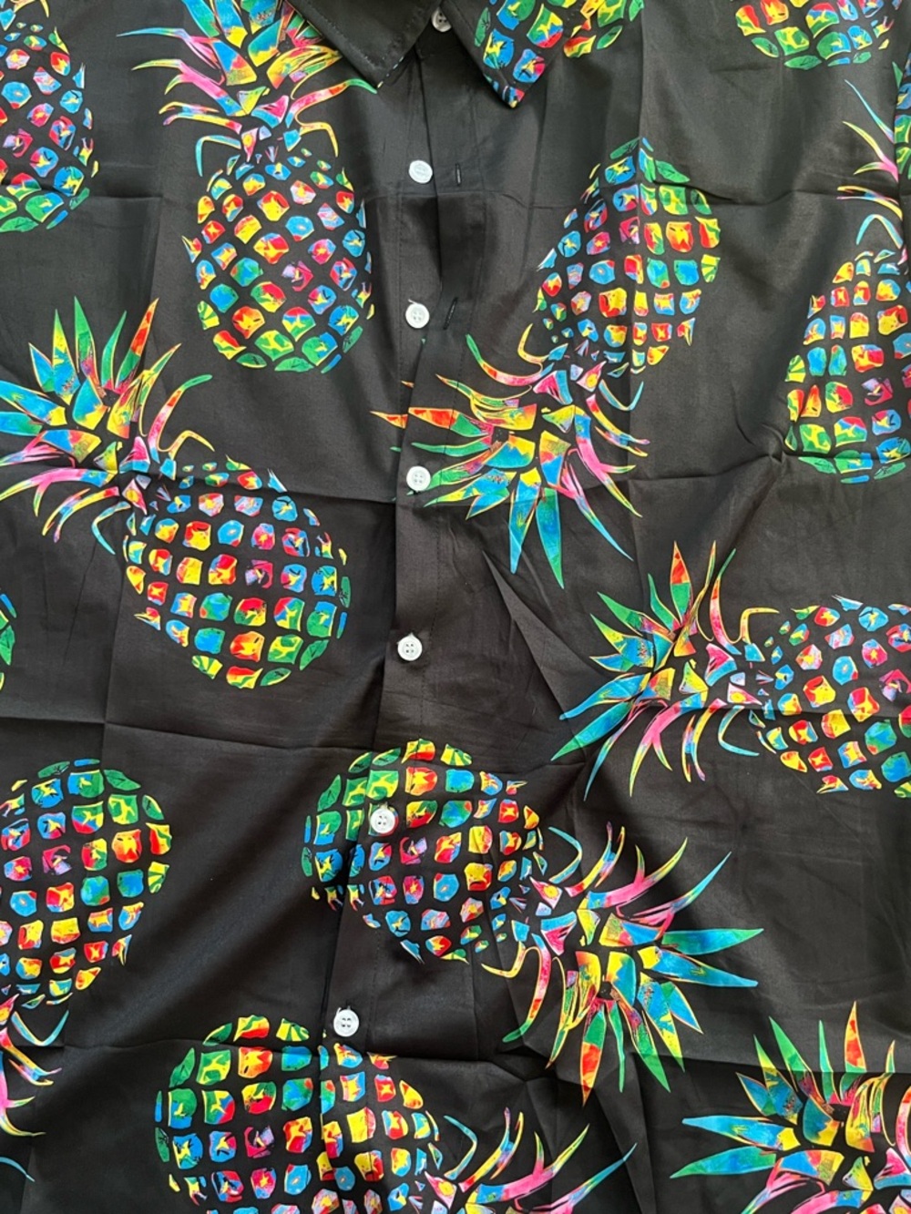 Pineapple Hawaiian Button Shirt - Picture 3 of 5